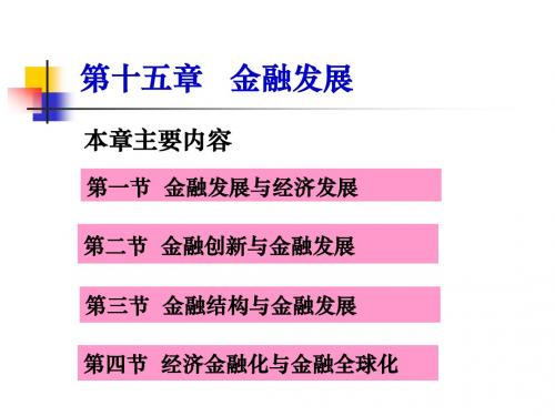 金融学第十五章