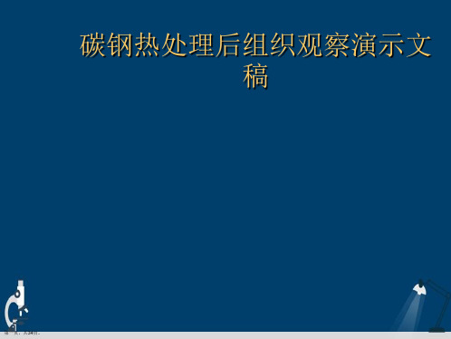 碳钢热处理后组织观察演示文稿