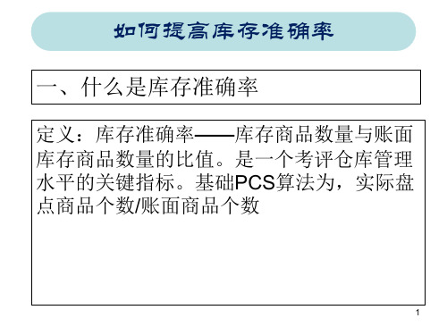 如何提高库存准确率PPT课件