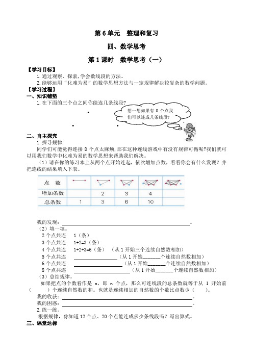 人教版六年级数学下册《数学思考(一)》精品教案