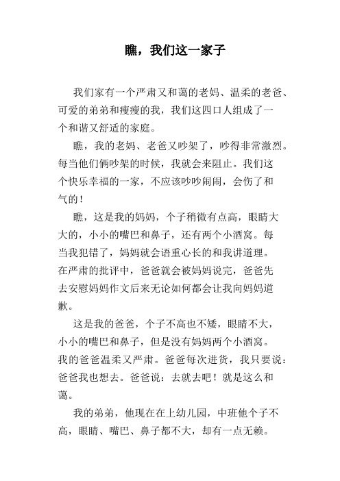 瞧,我们这一家子