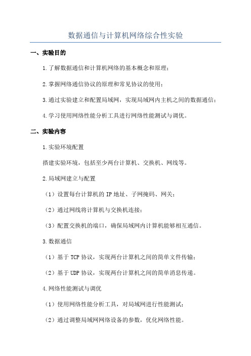 数据通信与计算机网络综合性实验