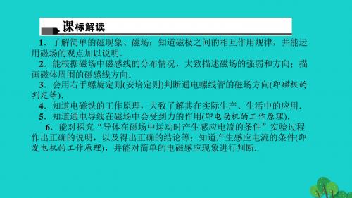 中考物理总复习第二十三讲电与磁课件