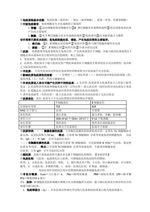 免疫学复习资料