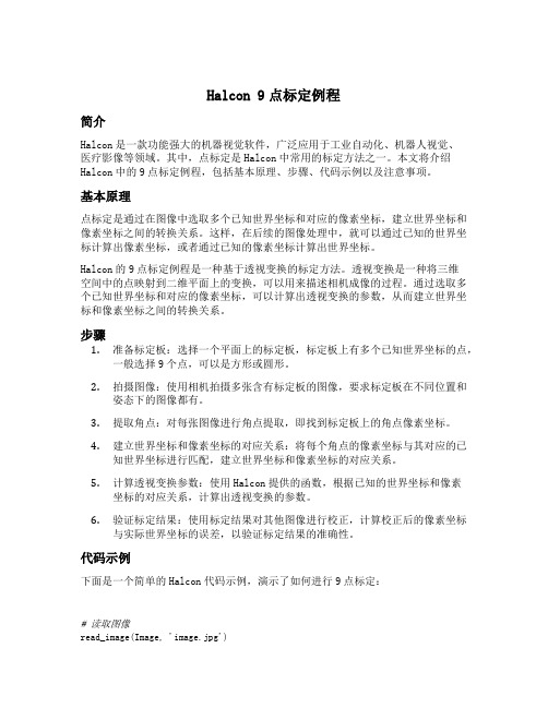 halcon9点标定例程