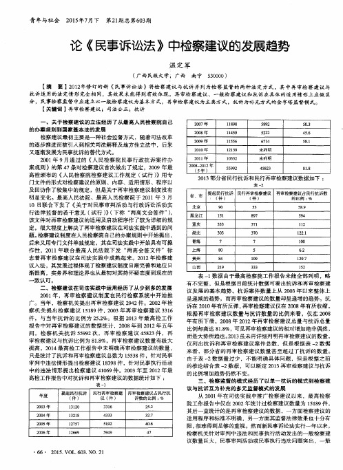 论《民事诉讼法》中检察建议的发展趋势