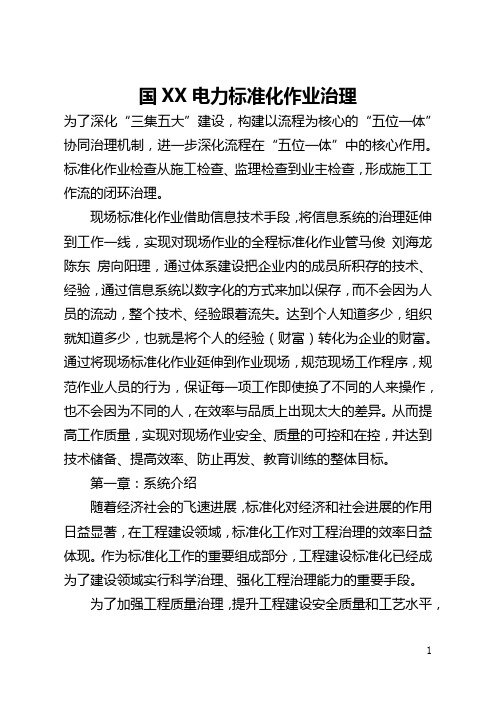 国网电力标准化作业管理(全文)