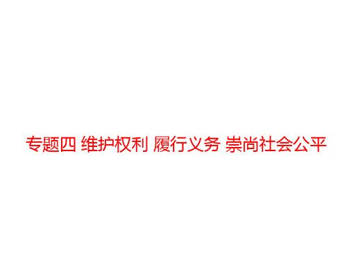 广州中考资料-专题四维护权利履行义务崇尚社会公平