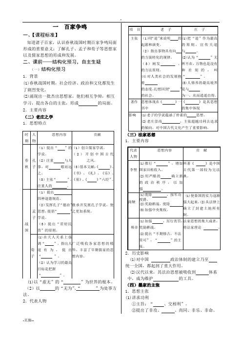 高中历史必修三学案