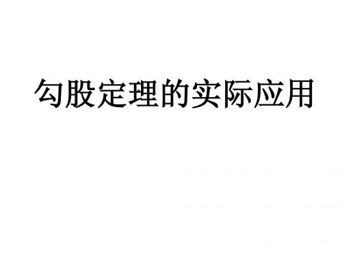 14.2第二课时 勾股定理的实际应用