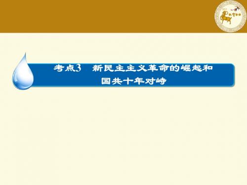 高考历史高考透析3-3新民主主义革命的崛起和国共十年对峙(共38张ppt)