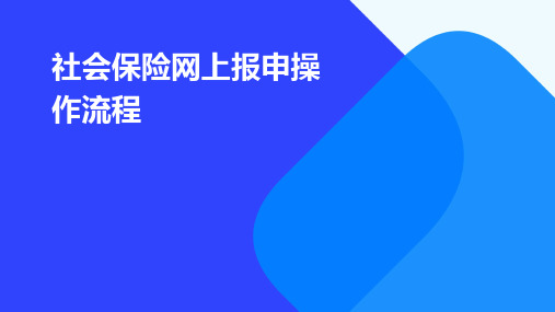 社会保险网上报申操作流程