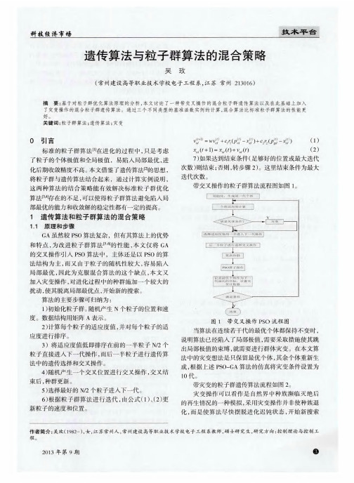 遗传算法与粒子群算法的混合策略