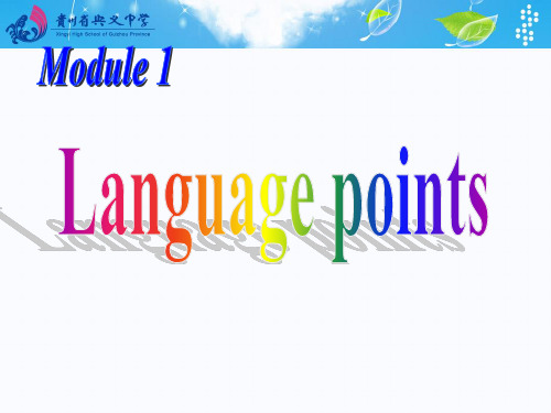 language points自己外研社必修四module1