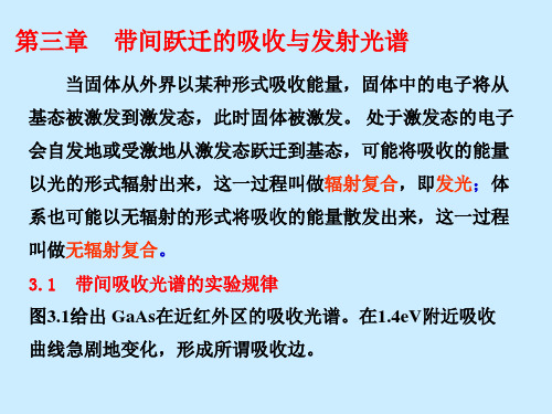 固体光谱学 第三章 带间跃迁的吸收与发射光谱