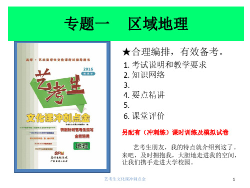 新课标全国卷地理《艺考生文化课冲刺点金》配套  专题一 课时2 中国地理PPT课件