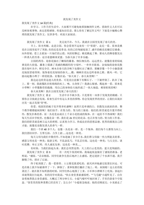 我发现了美作文