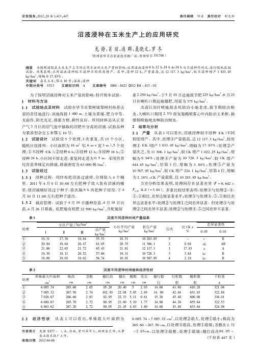 沼液浸种在玉米生产上的应用