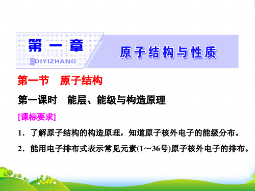 人教版高中化学选修三课件：第一章 第一节 第一课时 能层、能级与构造原理(26张PPT)