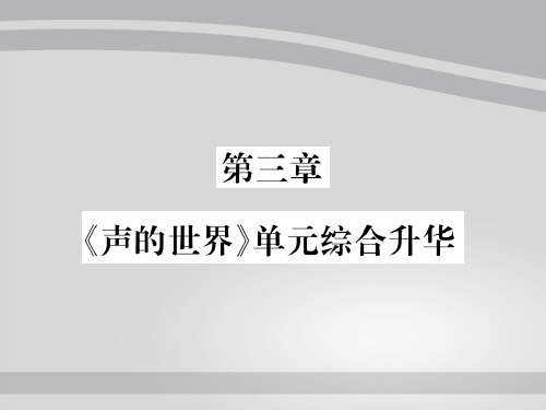 第三章 《声的世界》单元综合升华—2020秋沪科版八年级物理上册课堂作业课件