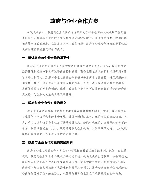 政府与企业合作方案