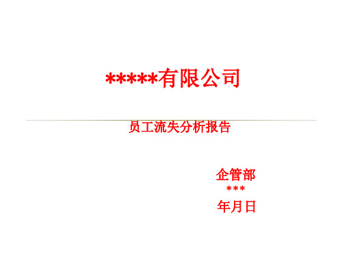 员工流失原因分析及年度人力资源工作总结(164