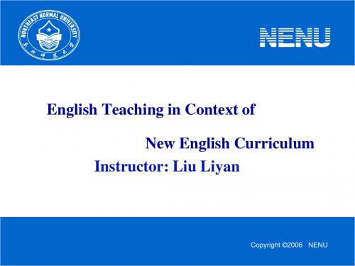 English Teaching in Context of New English Curriculum