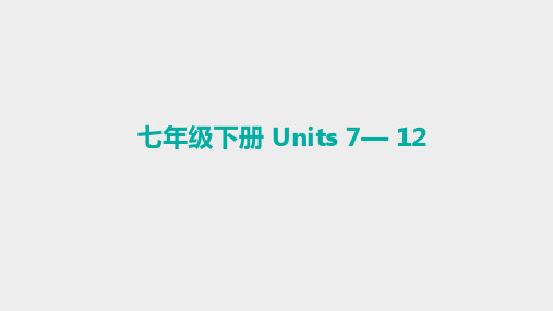 人教版英语总复习+教材梳理课件+七年级下册+Units+7—+12