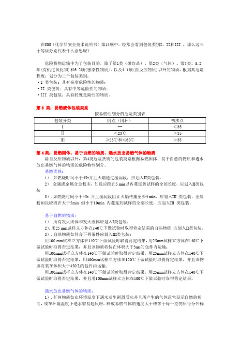 【SDS专栏】SDS第14项中的危险货物包装如何分类？