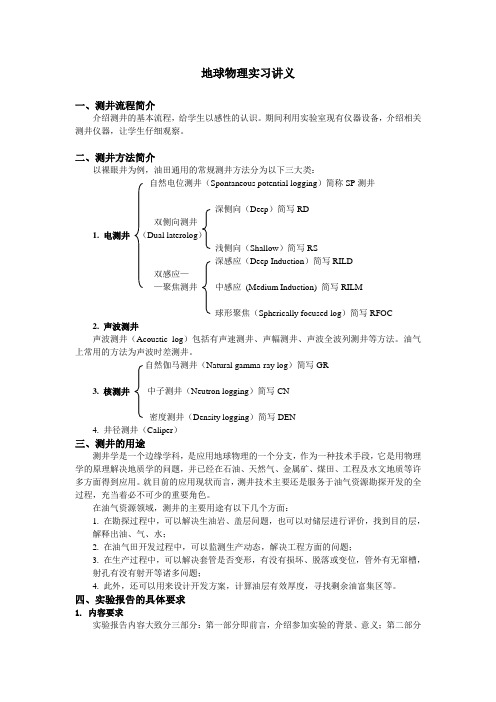 地球物理测井实习讲义