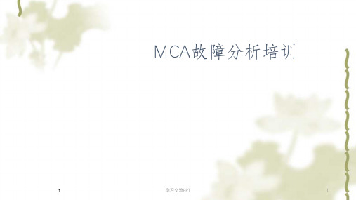 MCA故障分析培训课件