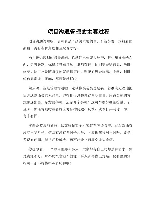 项目沟通管理的主要过程