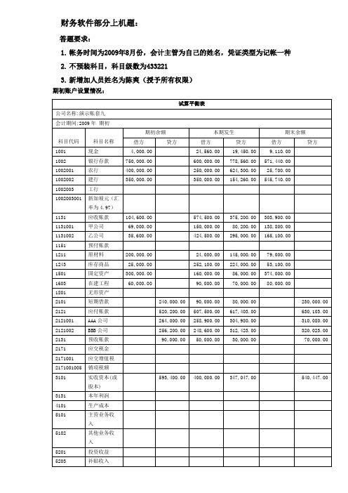 电算化练习题四