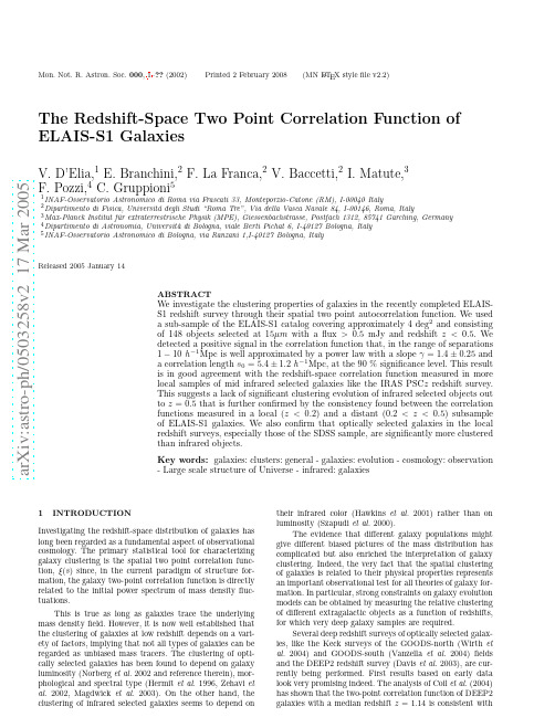 The Redshift-Space Two Point Correlation Function of ELAIS-S1 Galaxies