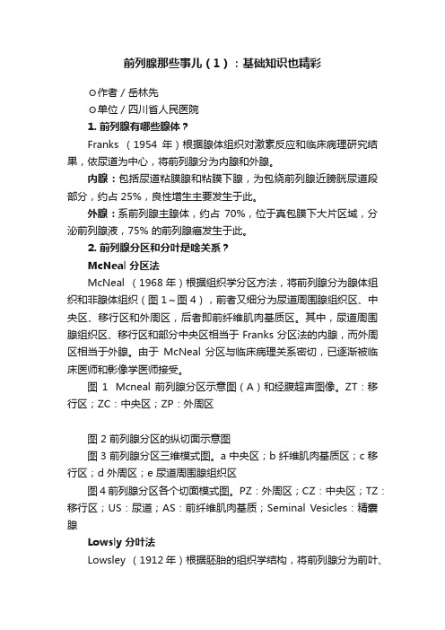 前列腺那些事儿（1）：基础知识也精彩