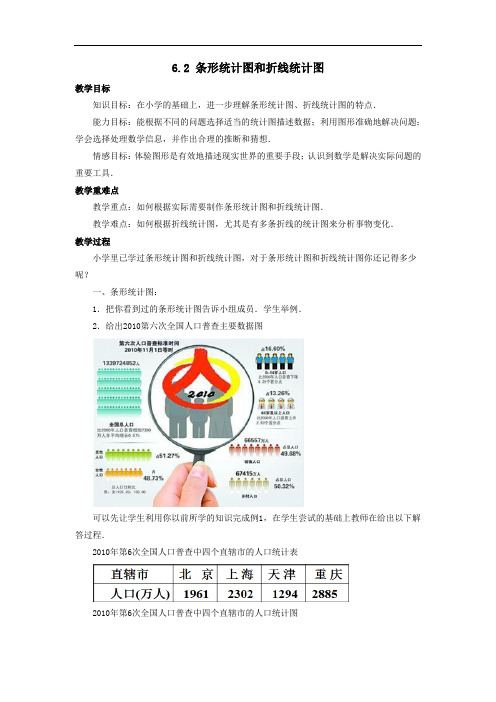 七年级数学下册第6章数据与统计图表6.2条形统计图和折线统计图教案(新版)浙教版