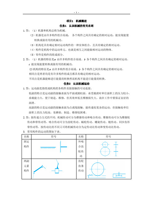 02《汽车机械基础》学后测评参考答案