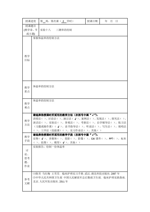 实验18  三测单的绘制