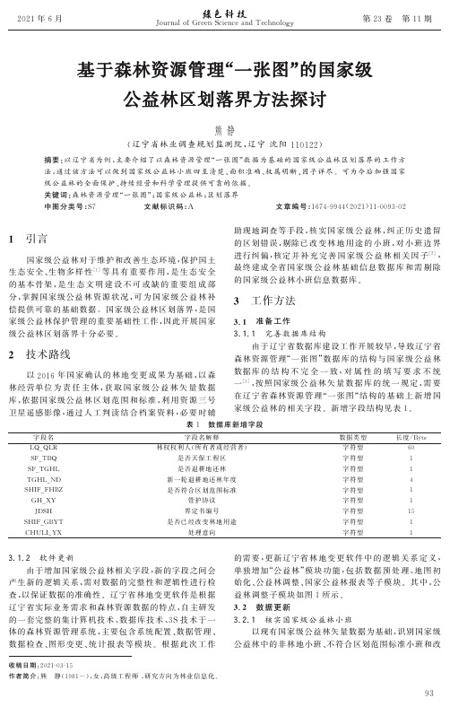 基于森林资源管理“一张图”的国家级公益林区划落界方法探讨