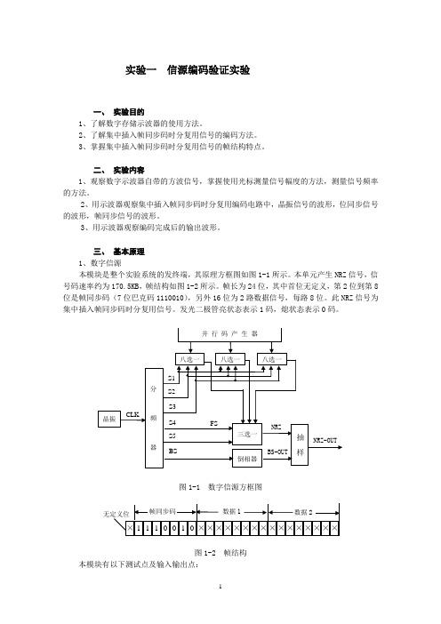 通信原理实验指导书(2013年修改)