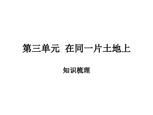 八年级政治在同一片土地上(教学课件201911)