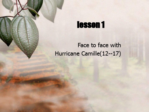 高级英语第二册lesson1 Face to Face with Hurricane Camille