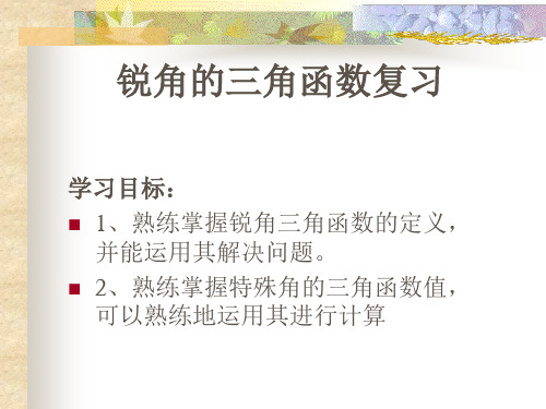 初中数学沪科版九年级上册23.2 解直角三角形及其应用