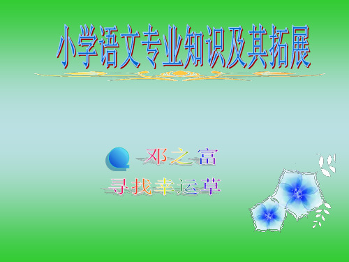 ☆小学语文教师的专业知识结构