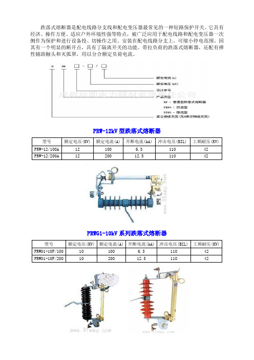 RW型高压熔断器