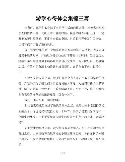 游学心得体会集锦三篇