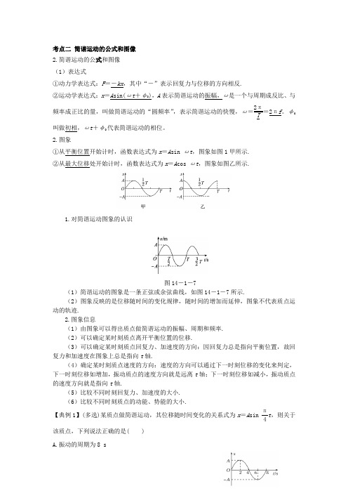 简谐运动点点清专题3    简谐运动的公式和图像2020.2.16