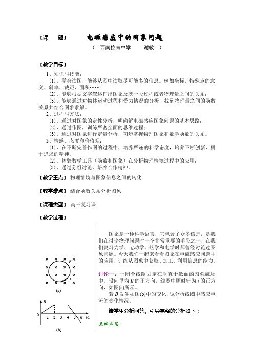 电磁感应图象问题教案