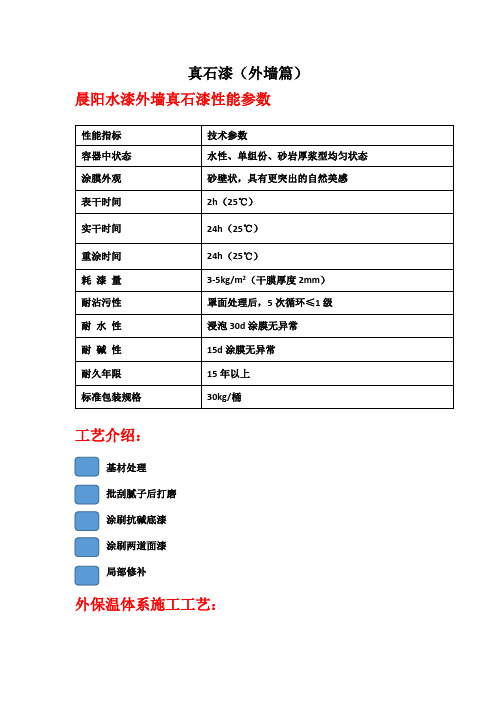 外墙真石漆参数及施工