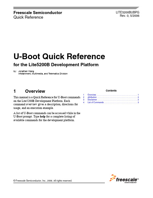 [linux的内核及其内核源码分析].U-Boot.Quick.Reference